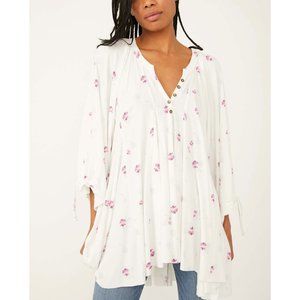 NWT Free People Winter Sun Printed Tunic / Ivory